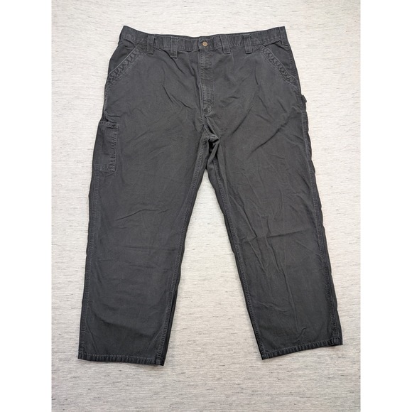 Carhartt Dungaree Fit Carpenter Pants Work‎ Utility Black 48x29 B151 - Picture 1 of 8